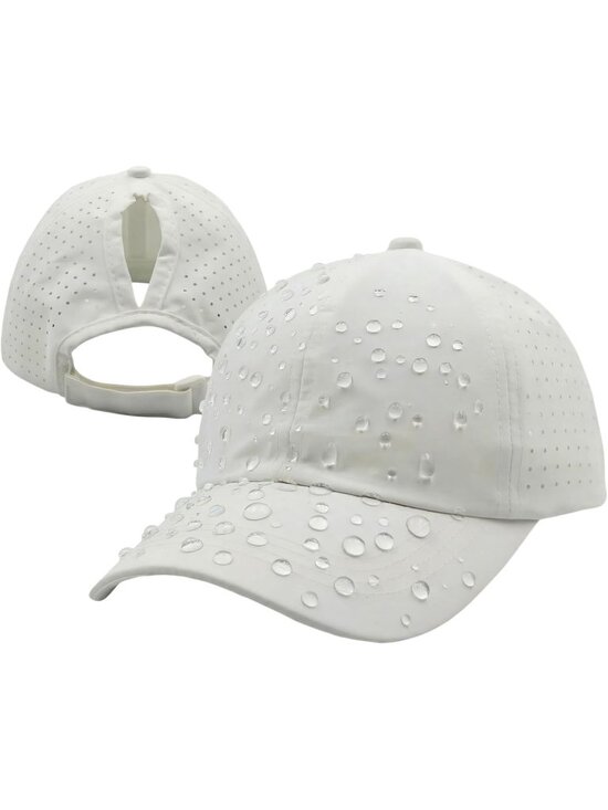 〽️Women Drying White High Ponytail Baseball Cap Trucker Bad Hair Day Adjustable main image 6